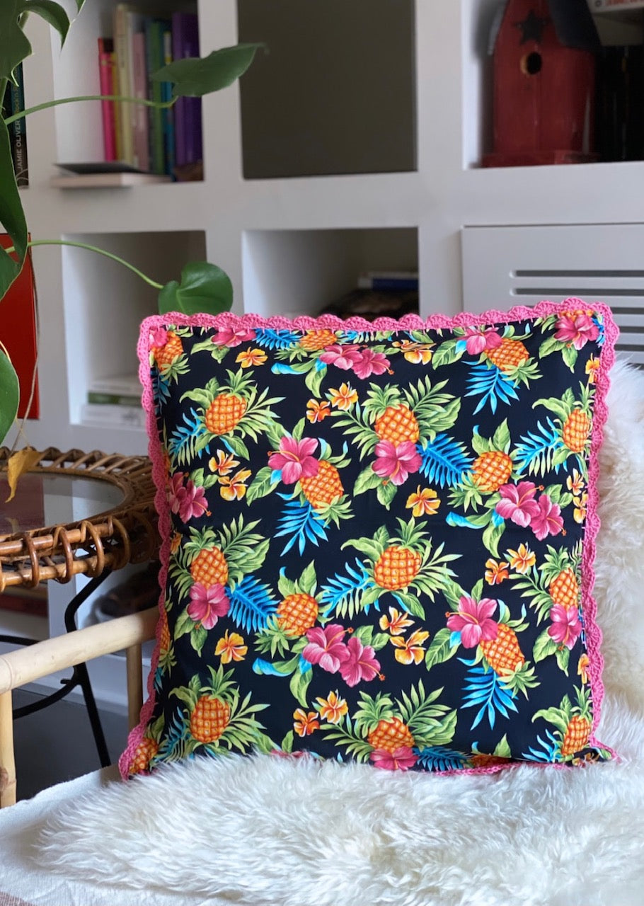 Coussin Ananas / Rose
